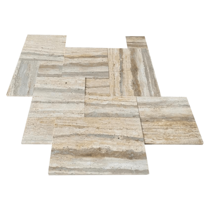 Silver Travertine French Pavers