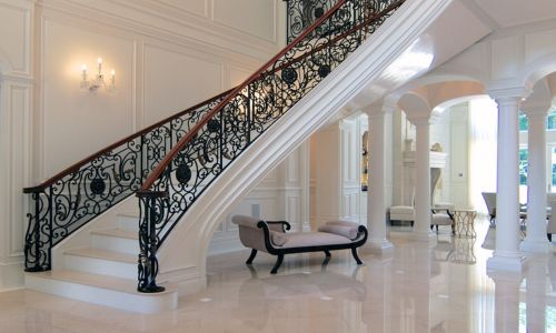 marble flooring and staircase